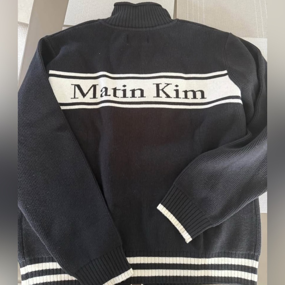 Matin Kim double zip knit jacket
